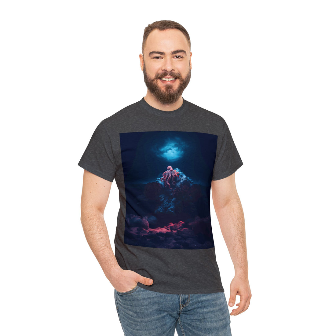 Dark Octopus Garden Tee-shirt unisexe en coton lourd