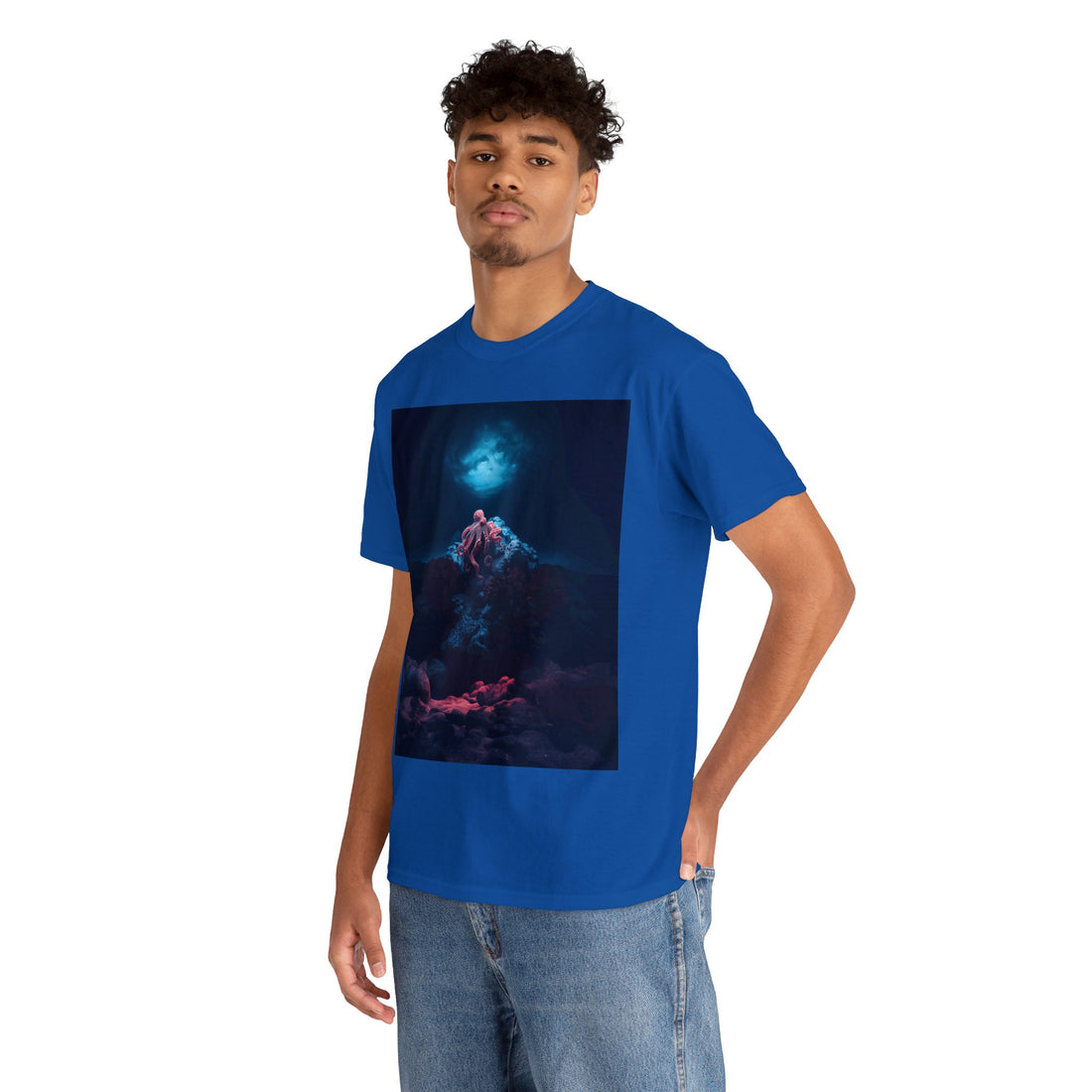 Dark Octopus Garden Camiseta unisex de algodón pesado