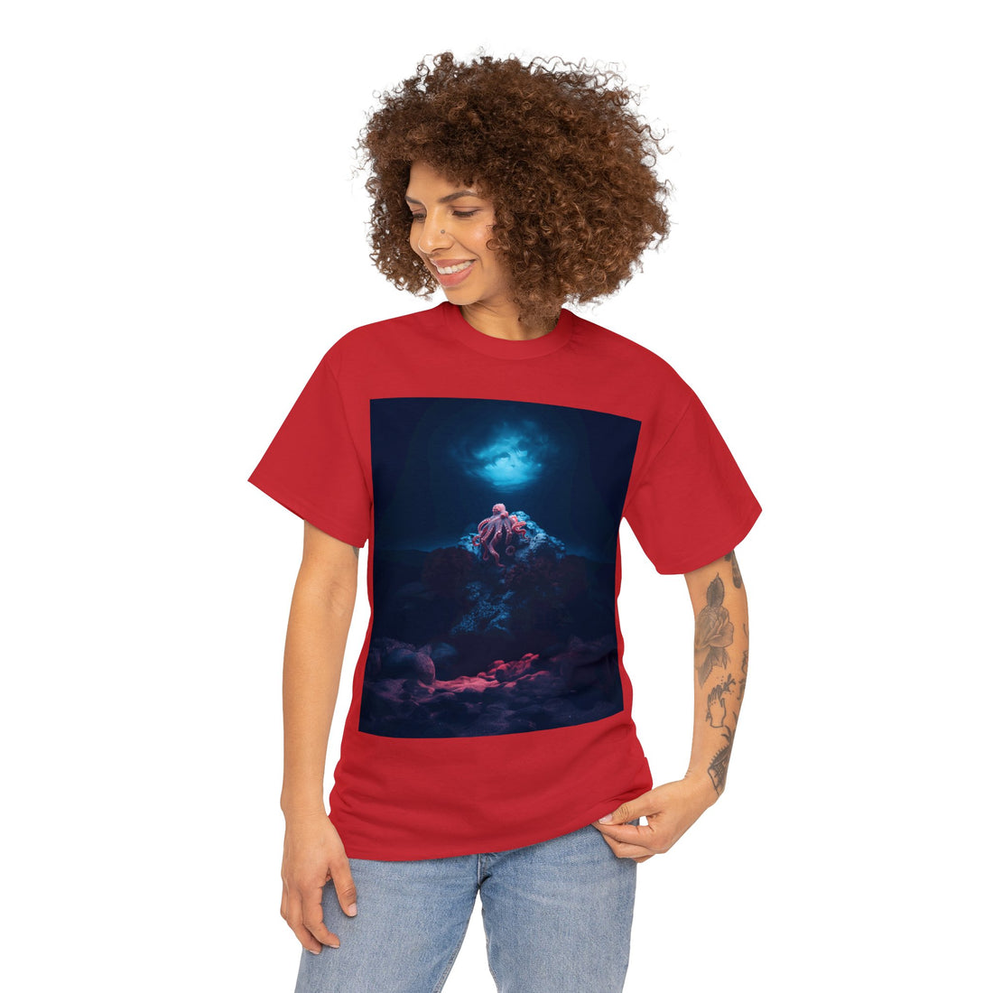 Dark Octopus Garden Tee-shirt unisexe en coton lourd