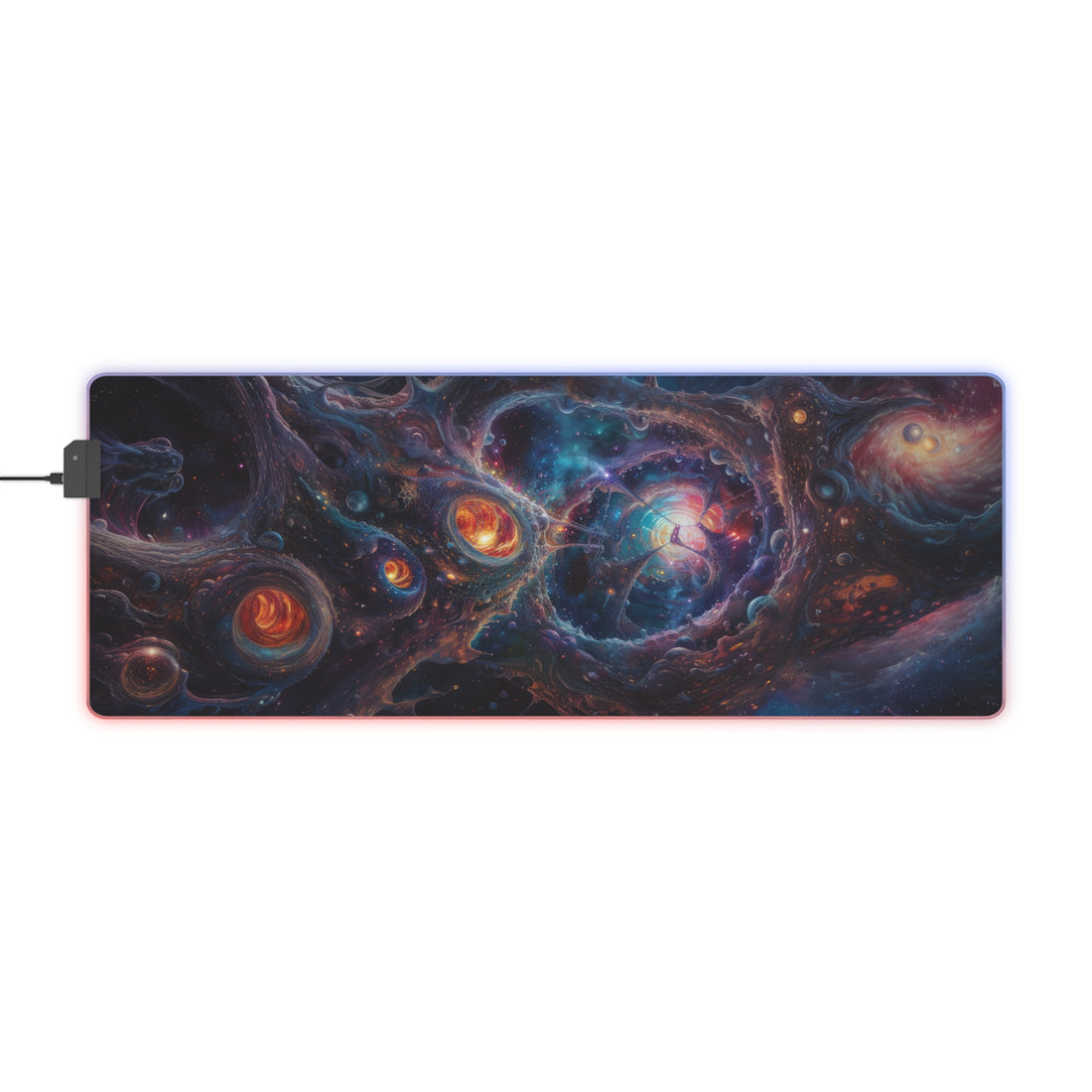 Abstract Galaxy LED Gaming Mouse Pad