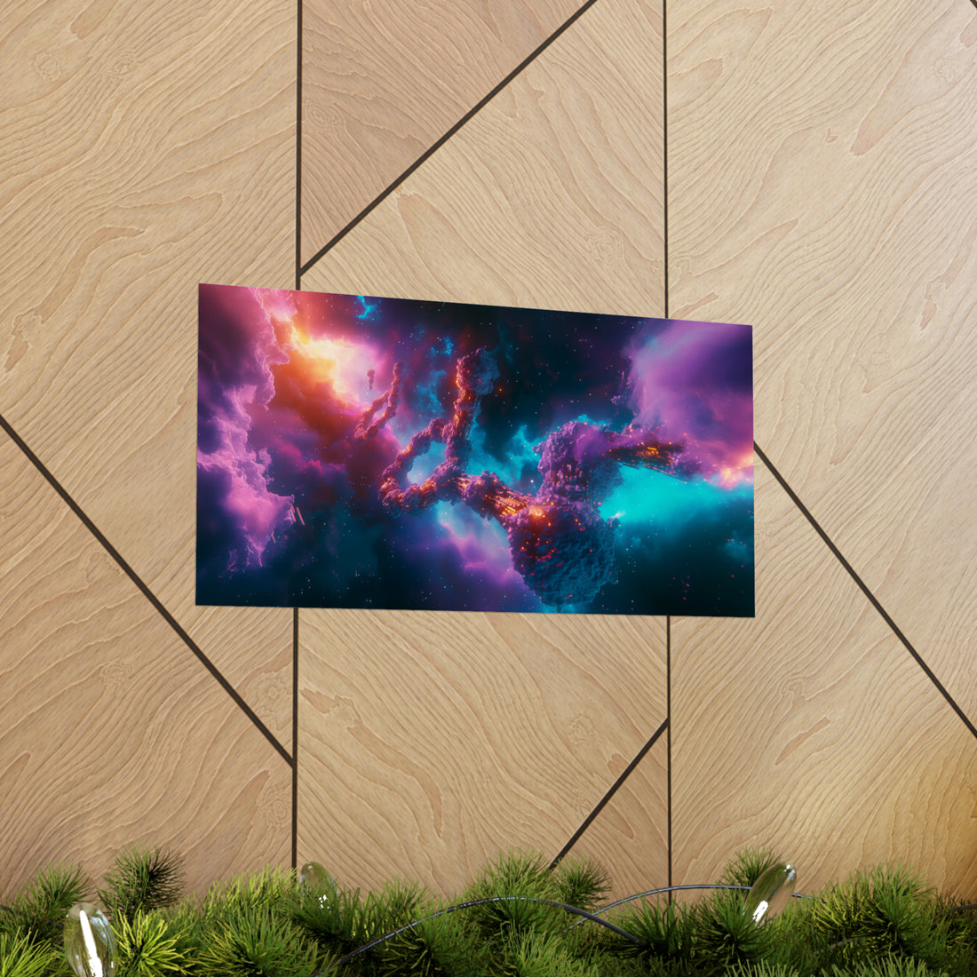 Vibrant Space Scene Matte Horizontal Poster