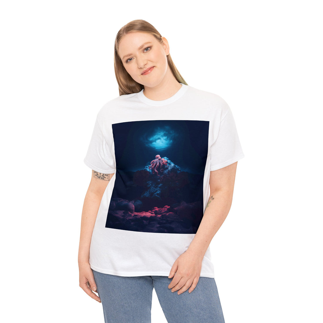 Dark Octopus Garden Camiseta unisex de algodón pesado