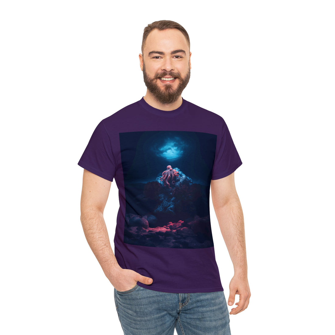 Dark Octopus Garden Tee-shirt unisexe en coton lourd