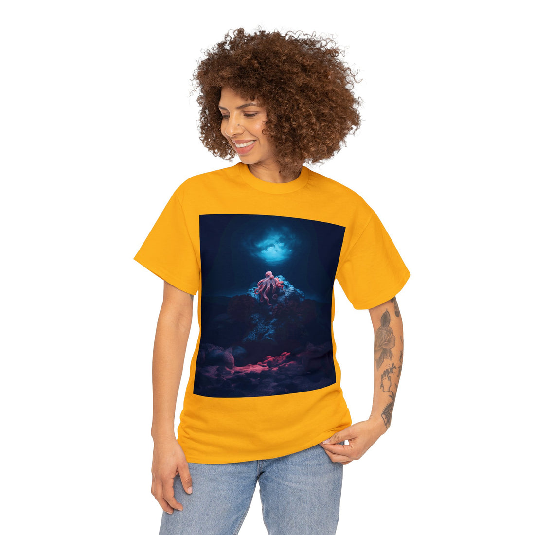 Dark Octopus Garden Tee-shirt unisexe en coton lourd