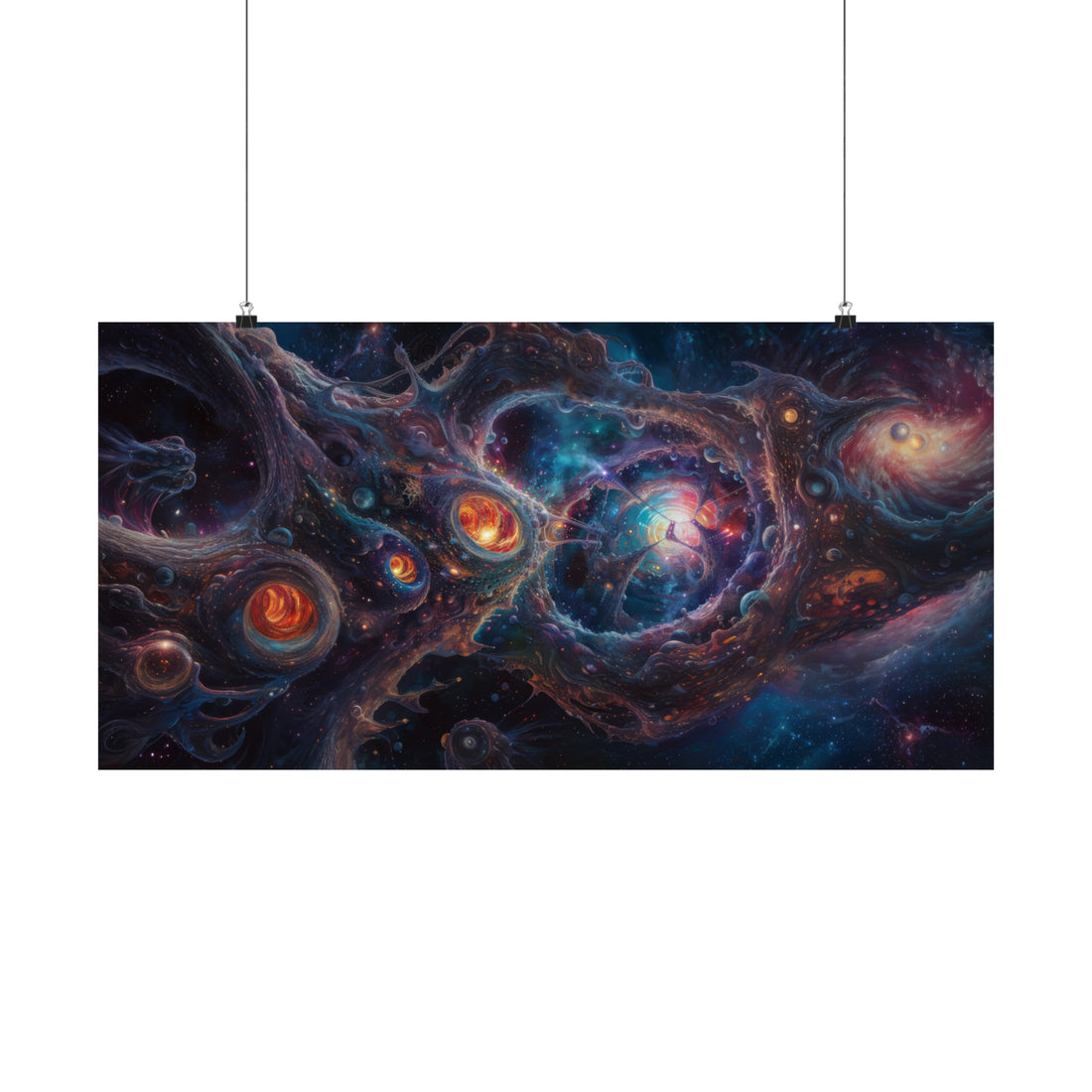 Abstract Galaxy Matte Horizontal Poster