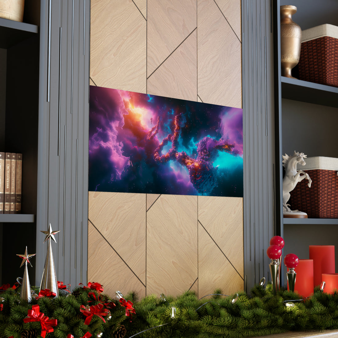 Vibrant Space Scene Matte Horizontal Poster