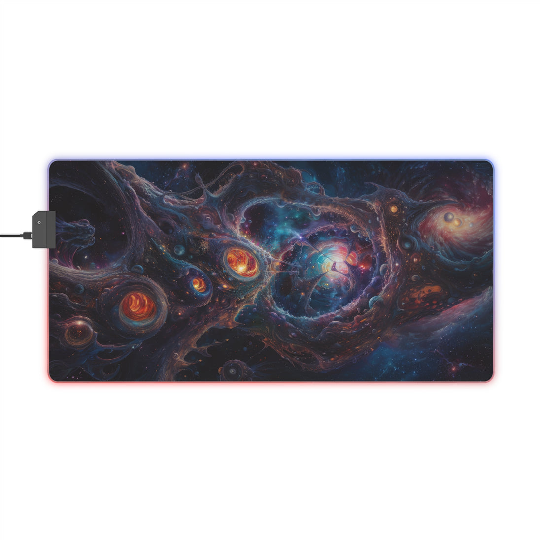 Abstract Galaxy LED Gaming Mouse Pad