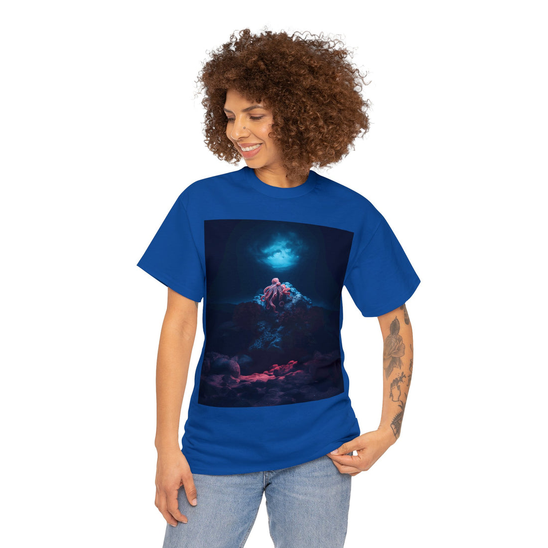 Dark Octopus Garden Tee-shirt unisexe en coton lourd