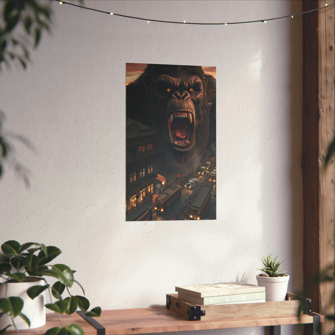 King Kong in the City Matte Vertical Poster