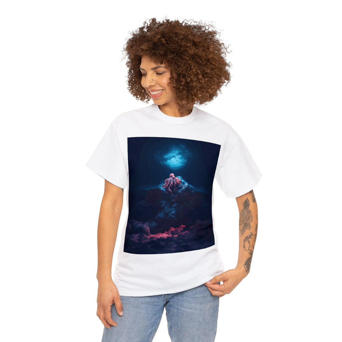 Dark Octopus Garden Tee-shirt unisexe en coton lourd