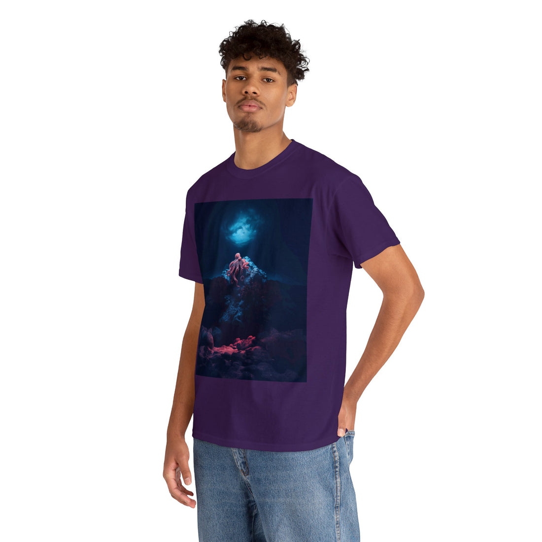 Dark Octopus Garden Tee-shirt unisexe en coton lourd