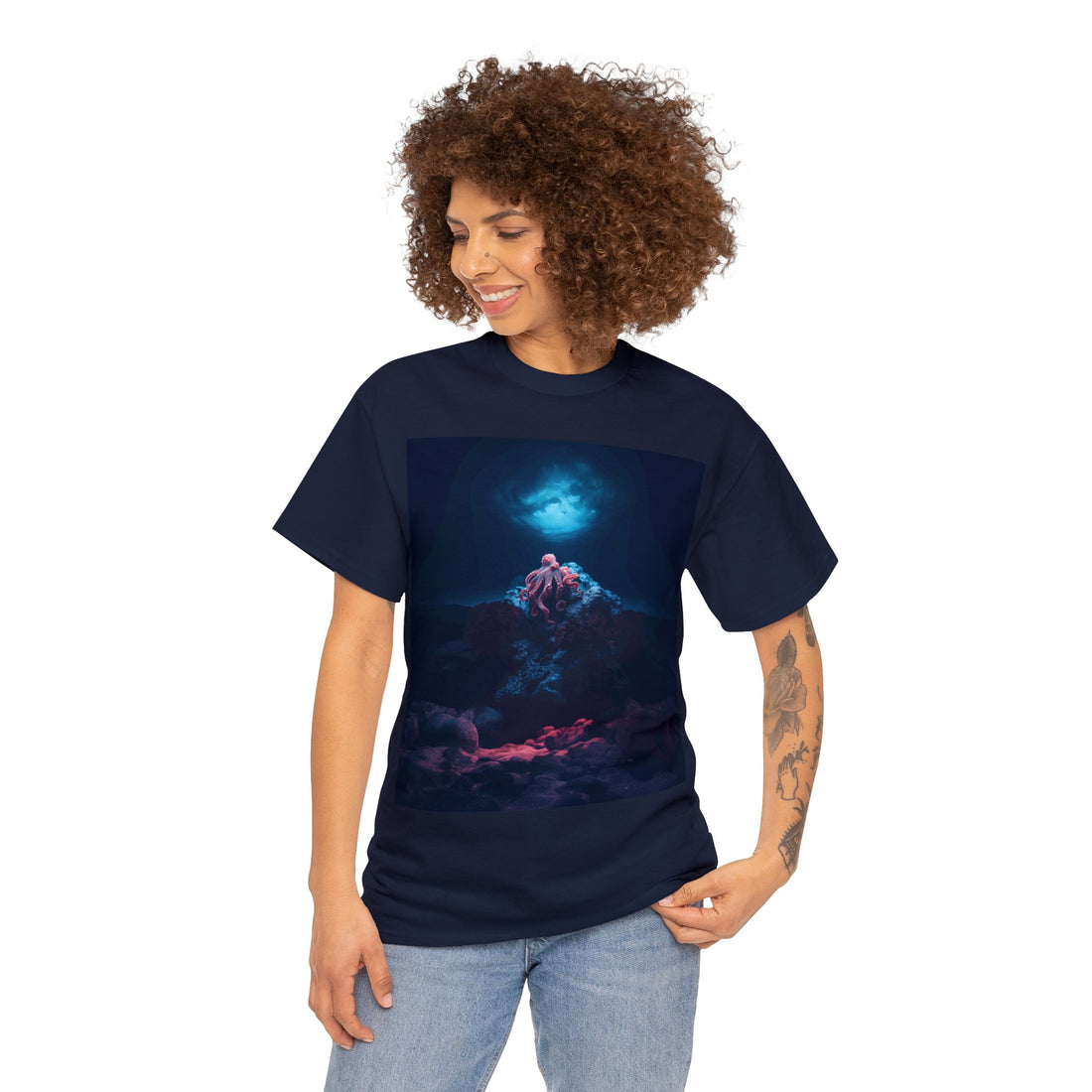 Dark Octopus Garden Tee-shirt unisexe en coton lourd