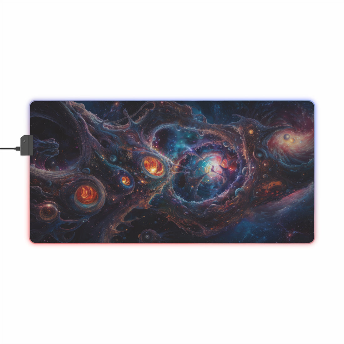 Abstract Galaxy LED Gaming Mouse Pad