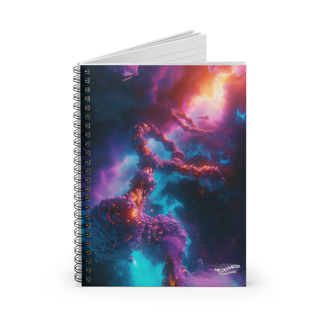 Vibrant Space Scene Spiral Notebook