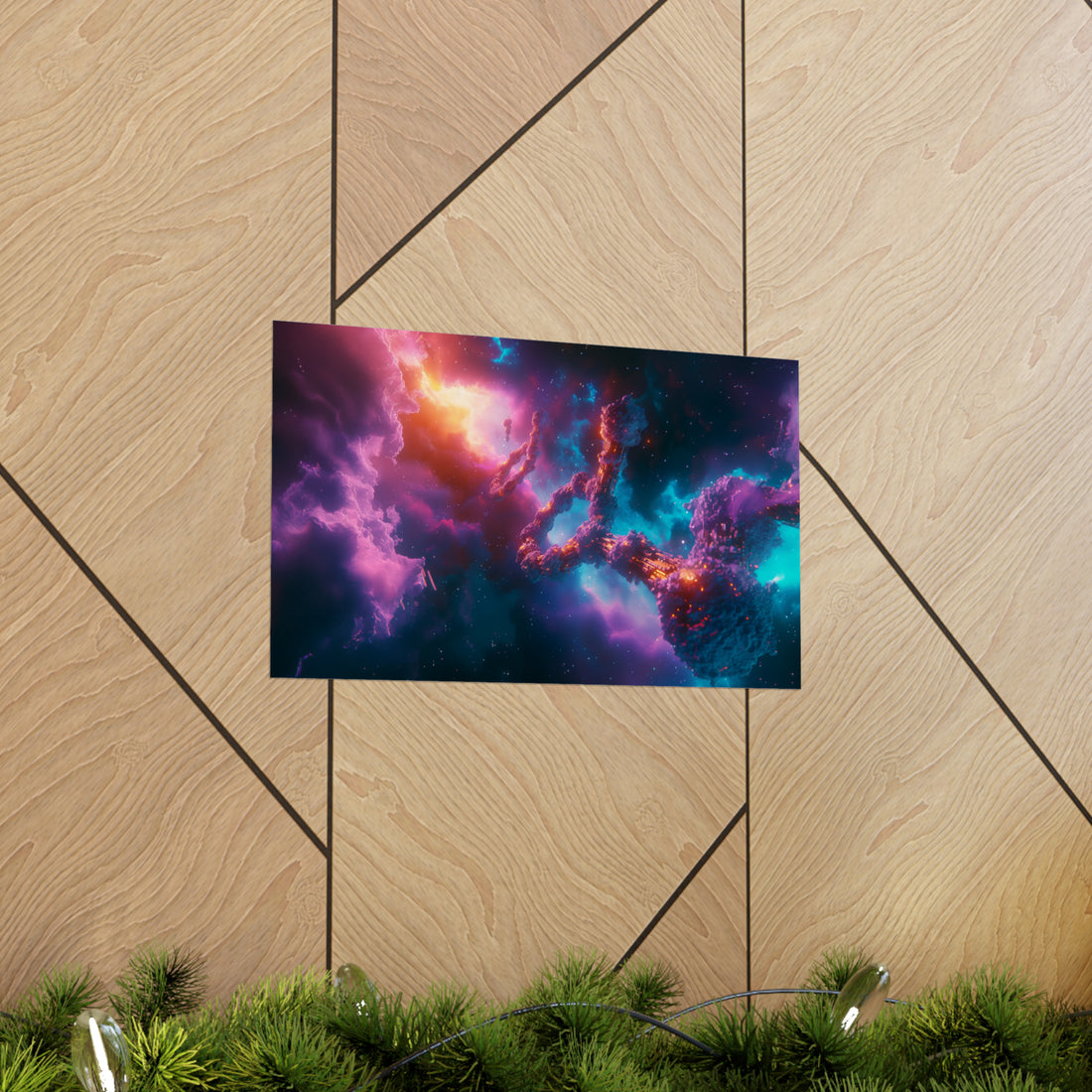 Vibrant Space Scene Matte Horizontal Poster