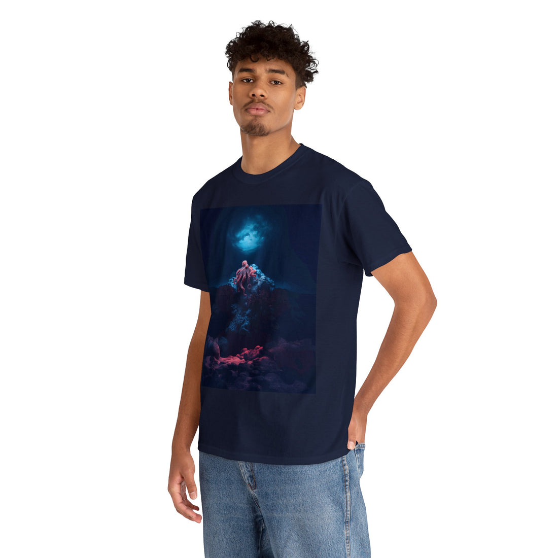 Dark Octopus Garden Camiseta unisex de algodón pesado