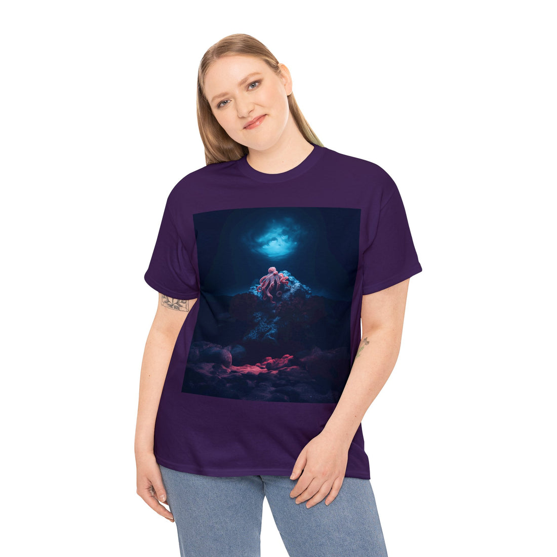 Dark Octopus Garden Tee-shirt unisexe en coton lourd